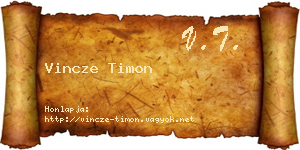 Vincze Timon névjegykártya