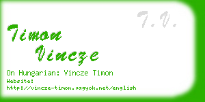 timon vincze business card